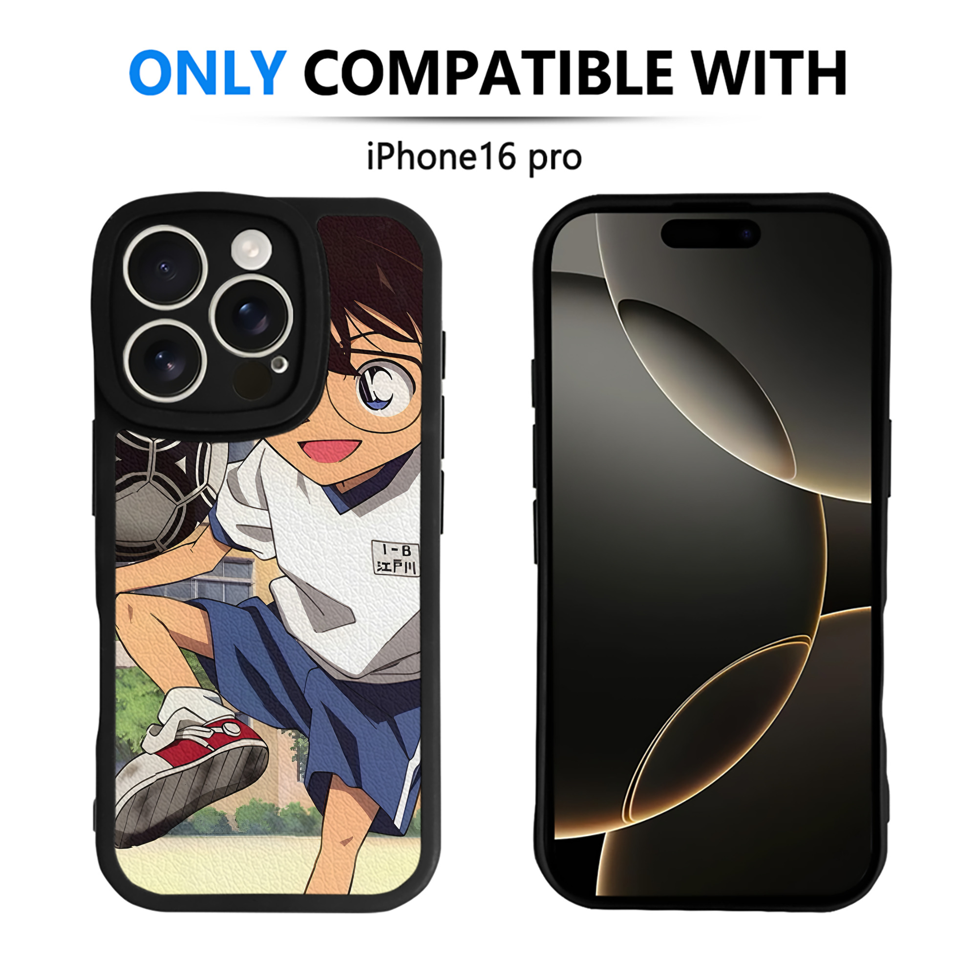 （画像用） 名探偵コナン Detective Conan 【iPhone 16シリーズ対応】シリコンスマホケース（レザー調） 材質：シリコン